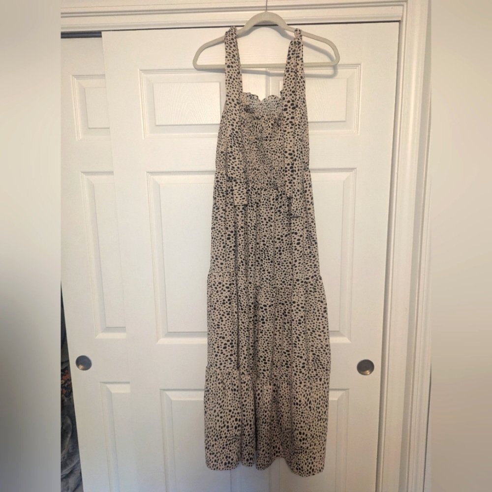 Leopard print midi